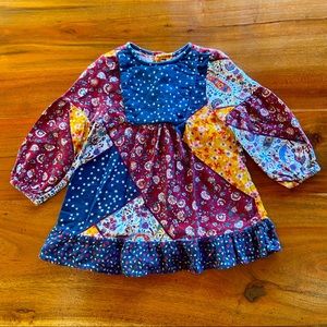 Zara Baby 18-24m Girl’s Patchwork Dress EUC